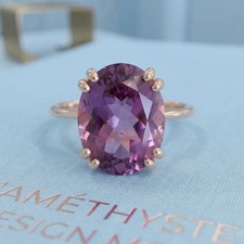 Bague Améthyste ovale en