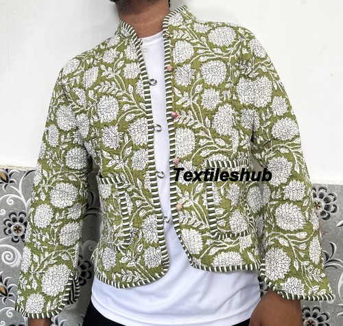Indien floral vert - indien, veste