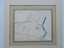 dessin ancien portrait d'homme