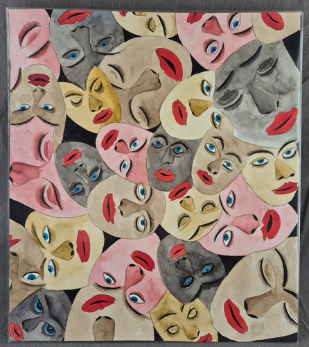 Masques colorés gouache - masques,