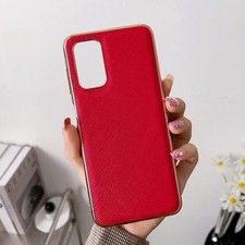 Étui en cuir véritable rouge