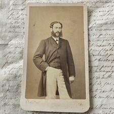 PHOTO CDV Dandy Main Dans La Poche A. Ken Paris XIXè Albumen 1860 Mode Fashion