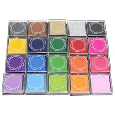  1 ensemble de tampons encreurs pour doigts, 20 couleurs, tampon encreur