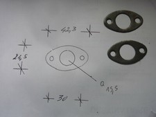 2 Joint pipe admission Peugeot 101 102  BB 16 mm neuf ancien stock echappement