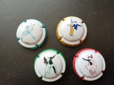 capsules de champagne Marina D ref  52 à 52c Cuvée Plaisir " les danseurs " RARE