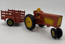 Rare HUBLEY Tracteur et remorque jouet USA ancien en fonte vers 1950