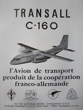 4/1962 PUB NORD AVIATION WFG HFB HAMBURG TRANSALL C160 COTAM ORIGINAL FRENCH AD