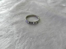 Ancienne bague alliance en platine et diamants taille 53