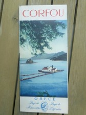 dépliant touristique Corfou Grèce 1957 photos informations plan en français