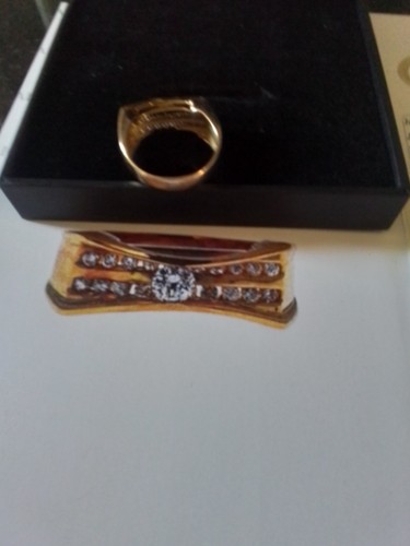 Bague diamants jaune - bague, or
