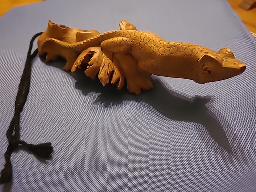 Iguane bois sculpté - iguane,