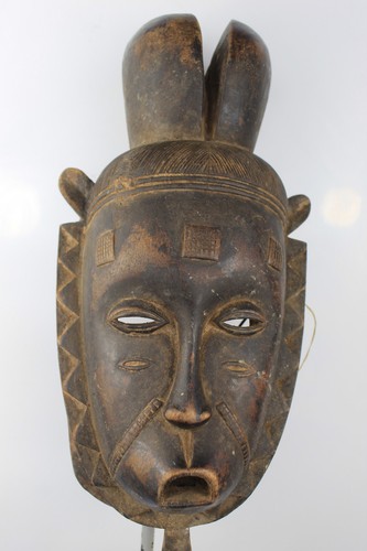 Masque africain baoulé 40cm - masque,
