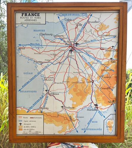 Ancienne carte géographie - ancienne,