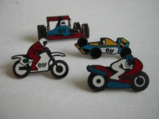 Lot de 4 pin's ELF Moto cross et sportive + Formule 1 et SPORT par IPC Boomerang