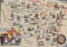 Estampe ancienne carte de