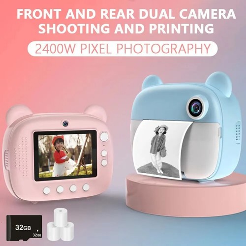 Kids camera instant print 4k - camera, 2.4k