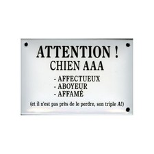 Plaque humoristique émaillée