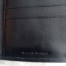 Portefeuille vintage en cuir noir porte cartes porte monnaie