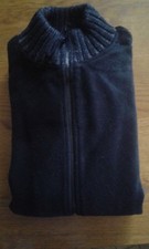 Pull / veste zippée noire à manches longues