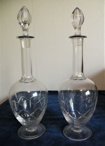 Paire carafes cristal taillé - paire,