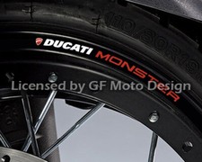 8x Ducati Monster Wheel Decals Jante Stickers Stripes Set New M4s Laminated /564