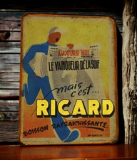 Plaque métal Ricard le vainqueur