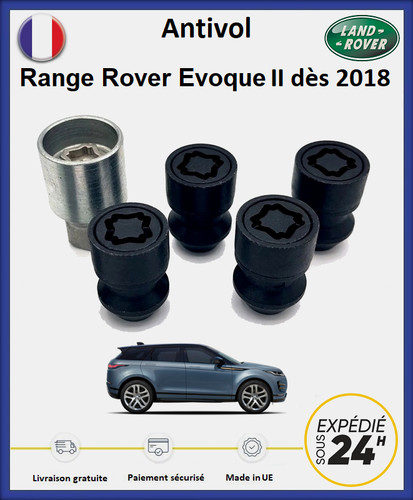 Ecrous antivol roues noir - ecrous,
