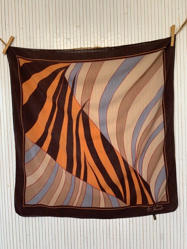 Foulard carré soie vintage - carré, de