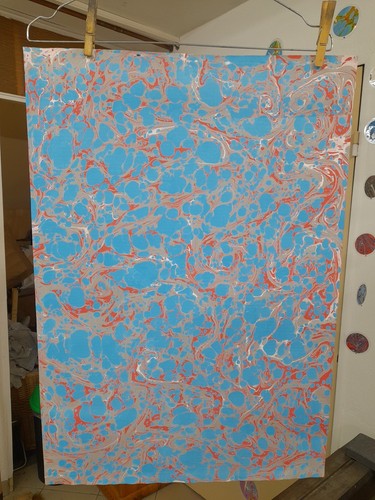Papier marbré cuve - la, de