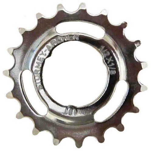 Cog plat chromé sturmey - plat,