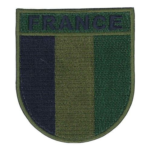 Ecusson france vert - vert, sur