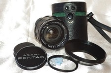 EXCEPTIONNEL objectif M42 24mm 3,5 TAKUMAR bouchons-étui-filtre-pare-soleil TBE