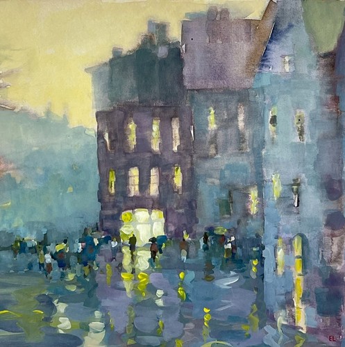 Original painting rain - original,