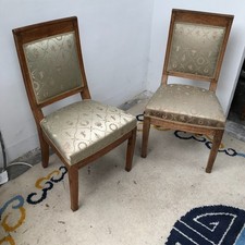 PAIRE DE CHAISES  EPOQUE EMPIRE DEBUT DU XIX EME SIECLE  INV 12192