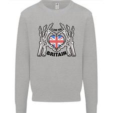 J'Aime La Grande-Bretagne Drapeau Union Jack UK Sweatshirt Pour Hommes