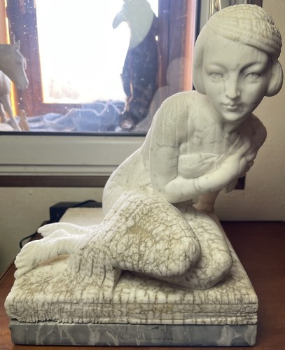 Sculpture marbre art déco - marbre,