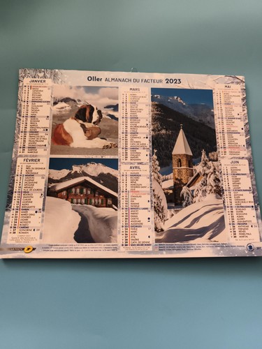 Almanach facteur oller 2023 - du,
