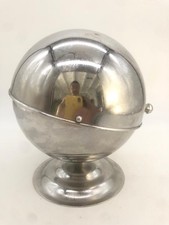 Sucrier boule métal inox vintage 70's