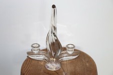 SUPERBE  BOUGEOIR CHANDELIER CANDELABRE CRISTAL ART VANNES ART DÉCO