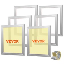 VEVOR 6 Cadres de Sérigraphie en Alu Kit de Sérigraphie 45,7x50,8 cm Mailles 160