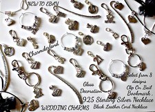 CHARMS SUR LE THÈME DU MARIAGE, CLIPON, CAUTION, PORTE-CLÉS, MARQUE-PAGE, FAVEUR, DÉCORATION EN VERRE, ARTISANAT