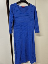 Robe bleu en maille crochet