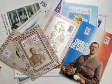 Feuillets CEF Ch De Gaulle et autres + divers.