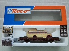 ROCO HO 47165 WAGONS PLAT A RANCHERS K50 OBB Ep.III AVEC AUTOCAR SAURER KOMET )