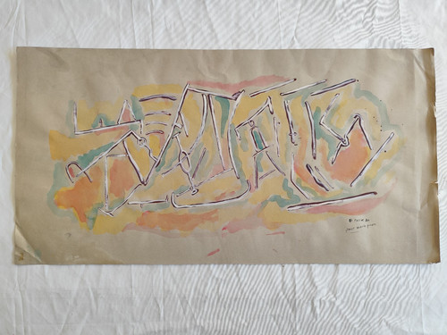 Art abstrait gouache école - abstrait,,
