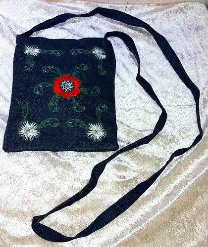 Sac bandoulière jeans - à,