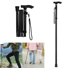 Canne de Marche AluminiumBâtons de Marche PliablesCanne Pliante et RéglableCa...