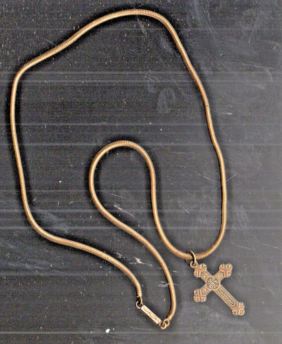 Collier ancien pendentif - collier, croix