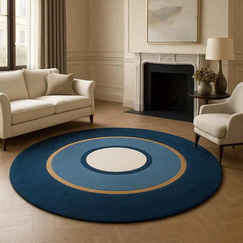 Nouveau tapis rond laine - rond, en