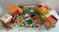 Fisher Price Little People Le Village Jouet Vintage 70 Complet Très Rare